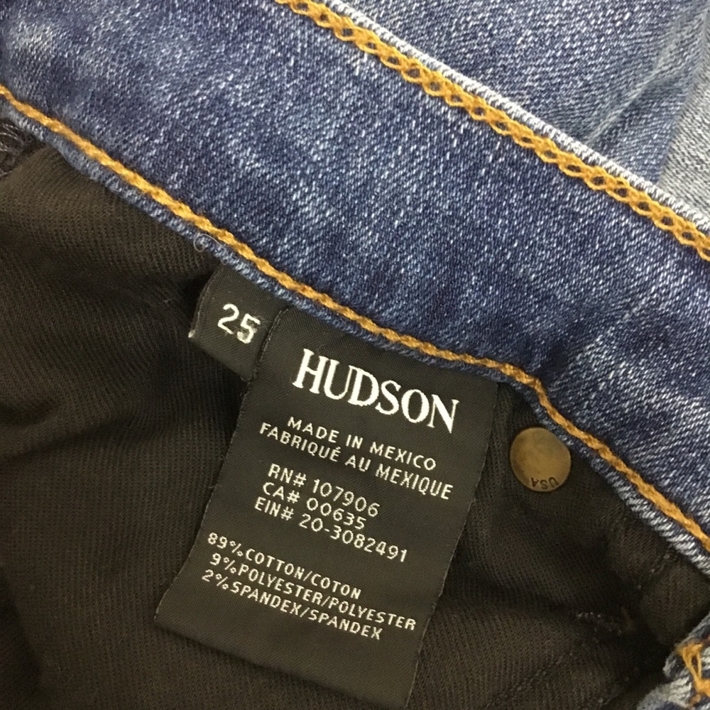 Hudson Natalie Cropped Skinny Released Hem Jeans - Picture 6 of 8